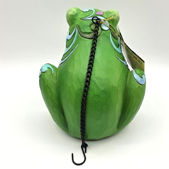Jim Shore 2015 Outdoor Living Frog Birdhouse Resin w Chain NWT 637243 RETIRED - Picture 9 of 13